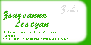 zsuzsanna lestyan business card